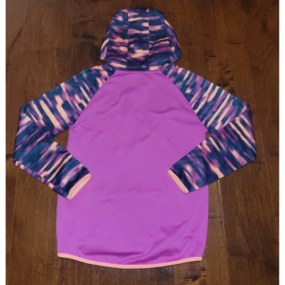 Under Armour Pullover Hoodie Sweatshirt Purple Multi Coldgear Girls Youth Large - Picture 5 of 6